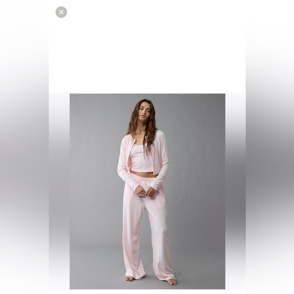 American Eagle Outfitters Soft Pink Lounge PJ 3 Piece Set